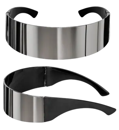 Spiegel Sonnenbrille – Verspiegelte Brille – Kostüm Accessoire