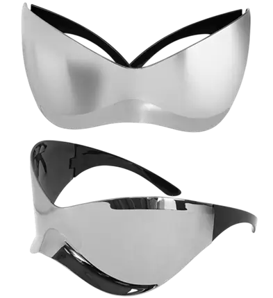 Super Spiegel Sonnenbrille – Verspiegelte Brille – Kostüm Accessoire