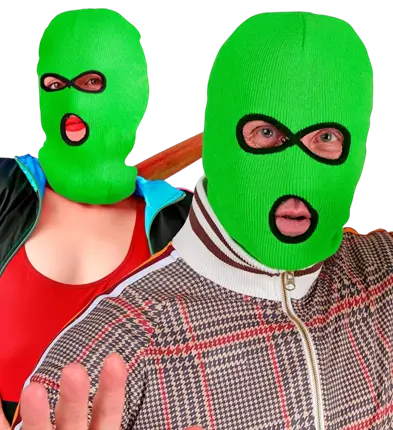 Neon Grüne Balaclava Sturmhaube – Kostüm Maske