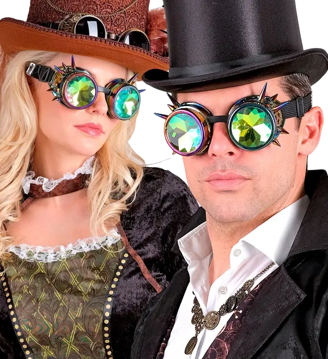 Steampunk Kaleidoskop Brille – Retro Futuristisches Kostüm Accessoire