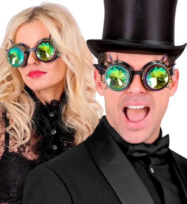 Steampunk Kaleidoskop Brille – Retro Futuristisches Kostüm Accessoire