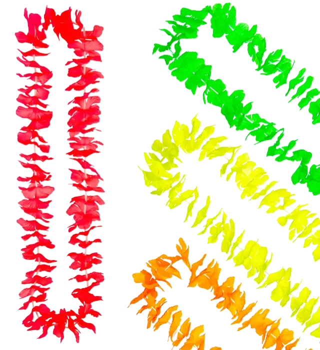 "HAWAIENER HALSKETTE FLUORESZENT 4 Kul.