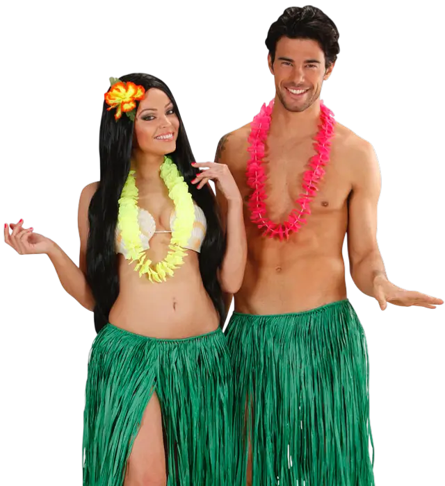 "HAWAIENER HALSKETTE FLUORESZENT 4 Kul.