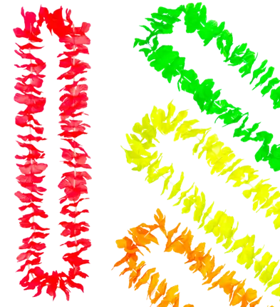 HAWAIENER HALSKETTE FLUORESZENT 4 Kul.