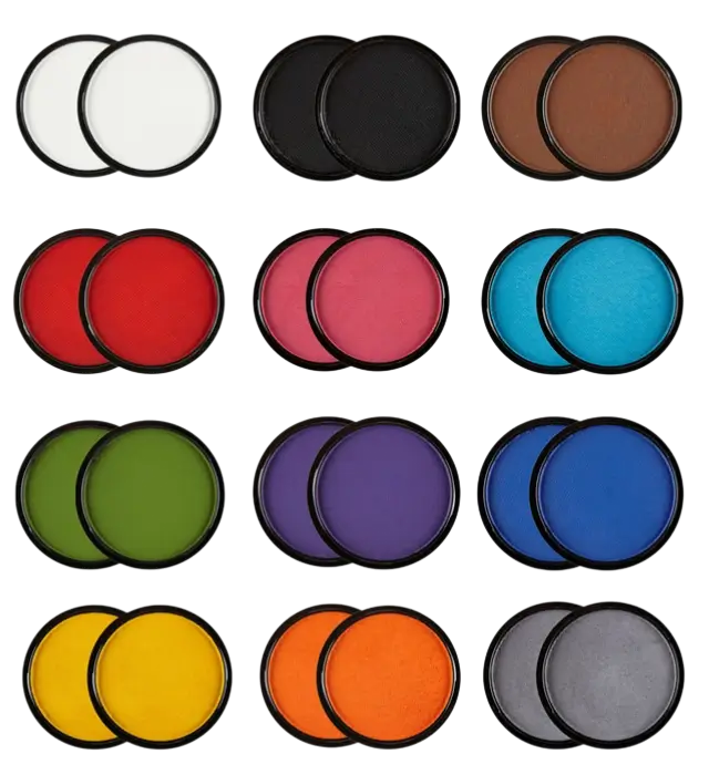Aqua Make-up Palette 24 Farben – 10 ml – Schminkpalette für Kostüm