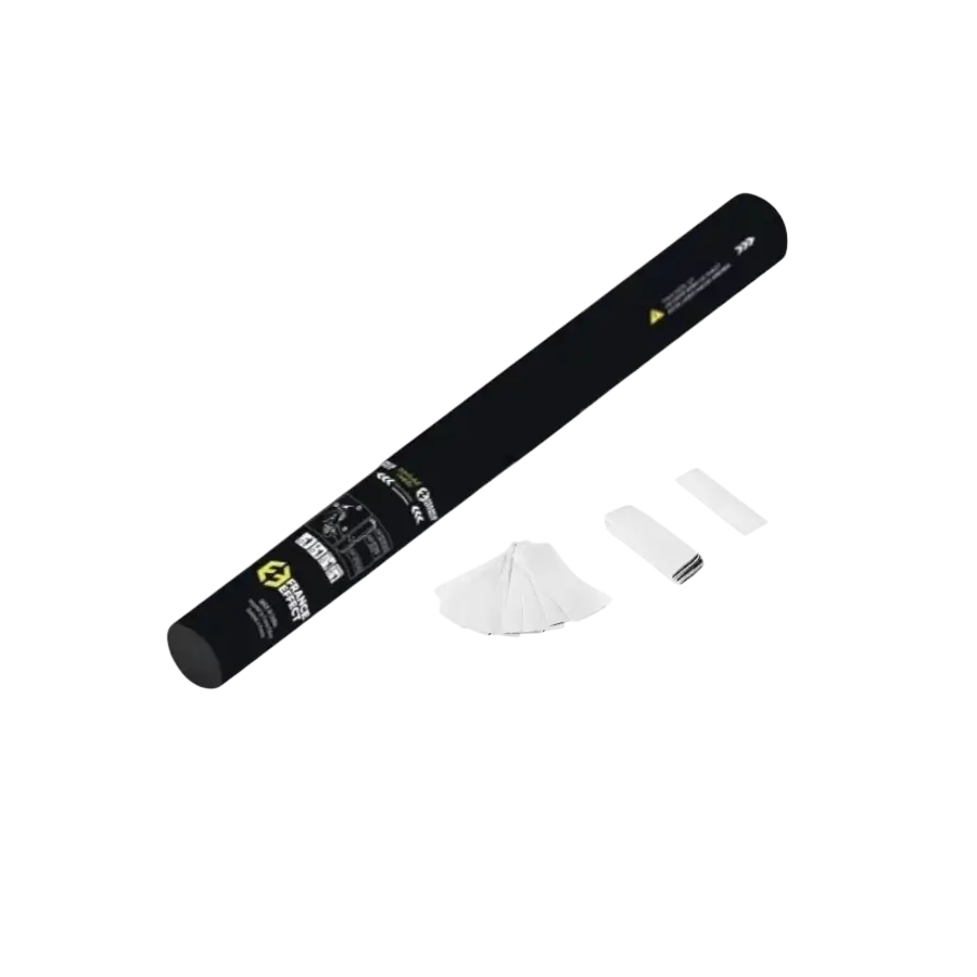 Manuelle Konfettikanone 40cm - Weiß