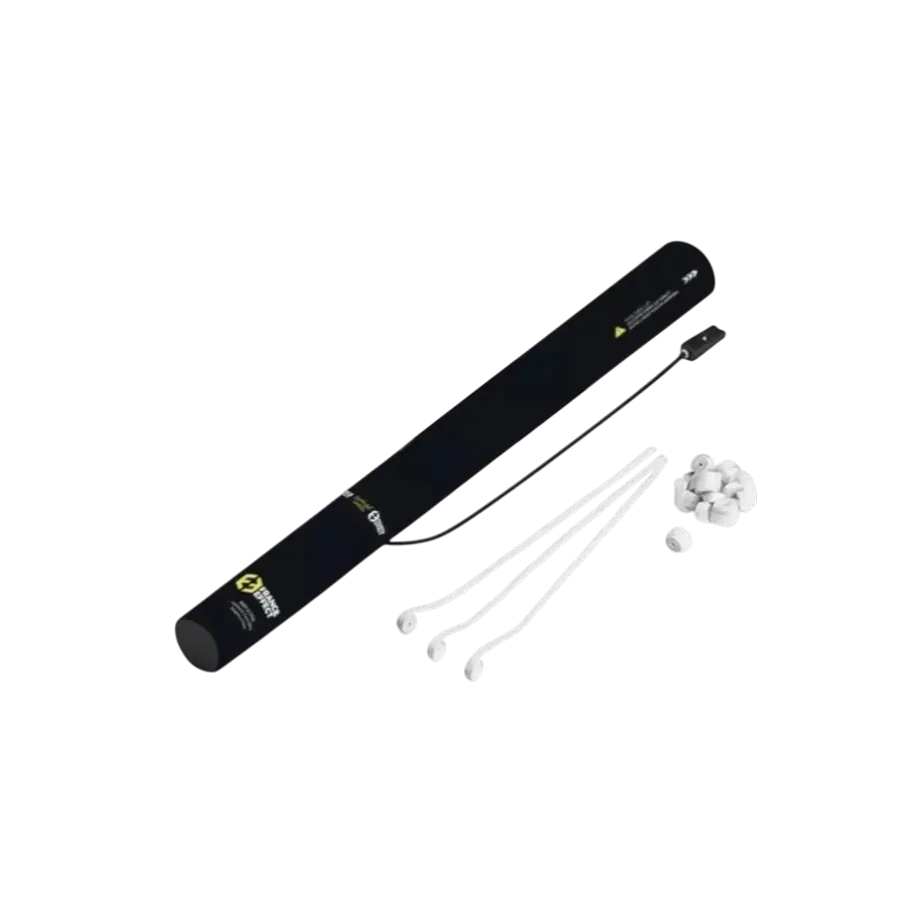 Elektrische Konfettikanone 40cm - Streamer Weiß