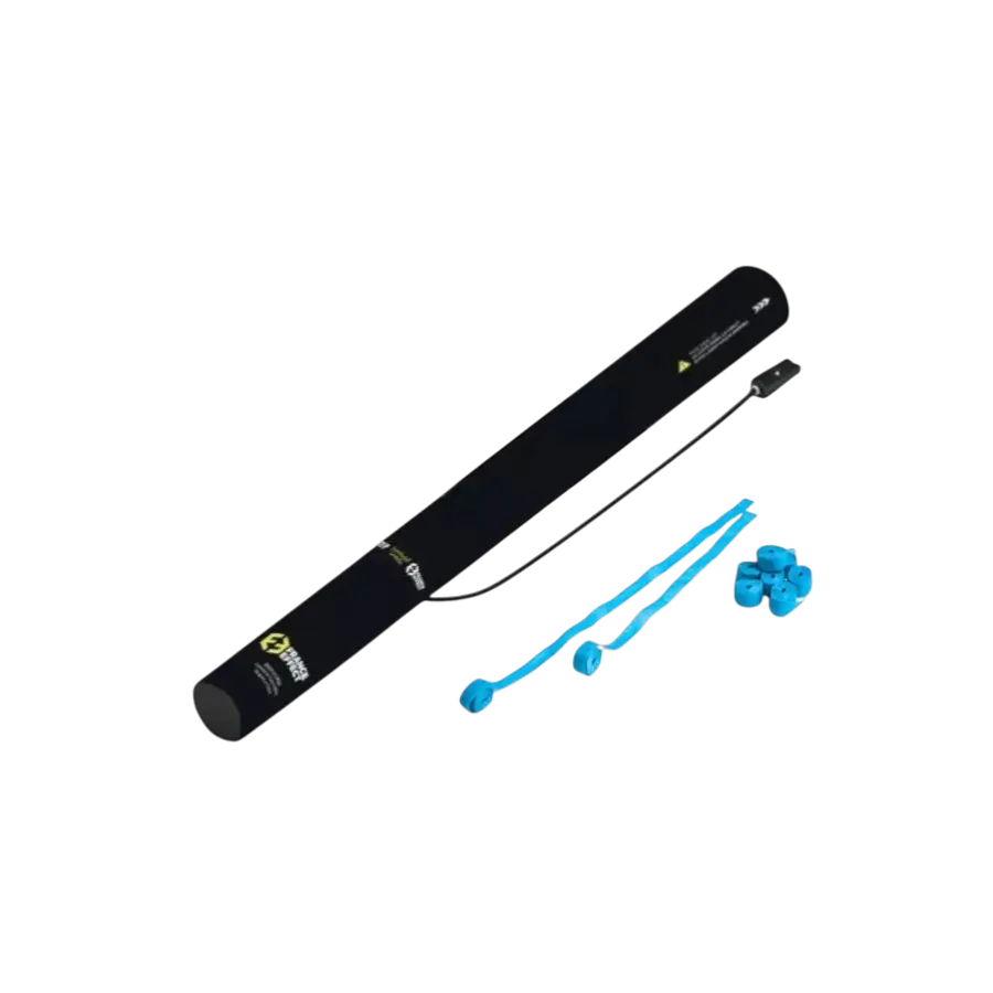 Elektrische Konfettikanone 40cm - Streamer Blau