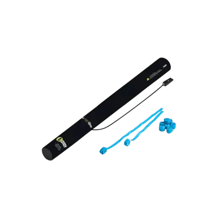 Elektrische Konfettikanone 40cm - Streamer Blau
