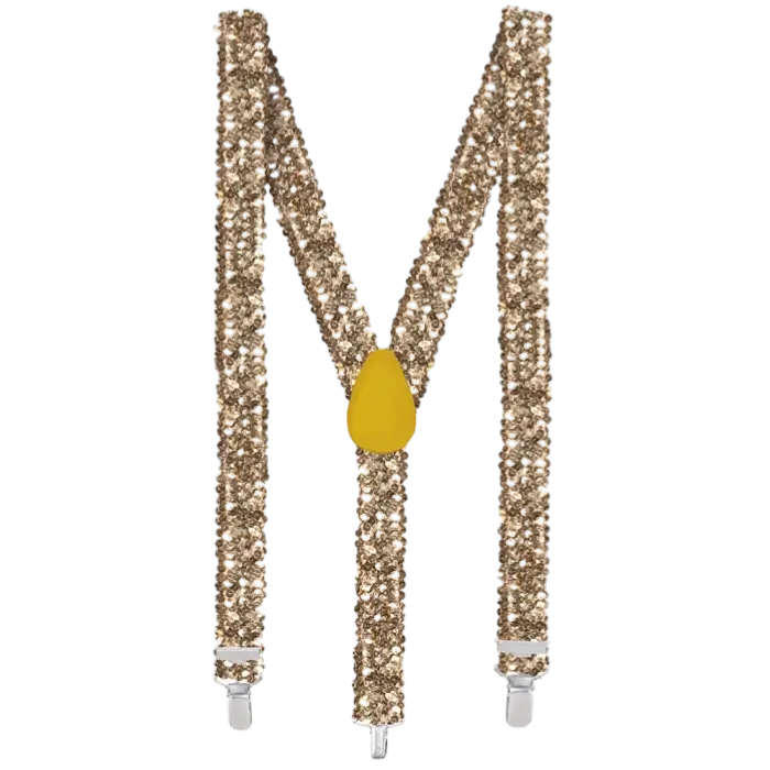 Hosenträger Pailletten gold