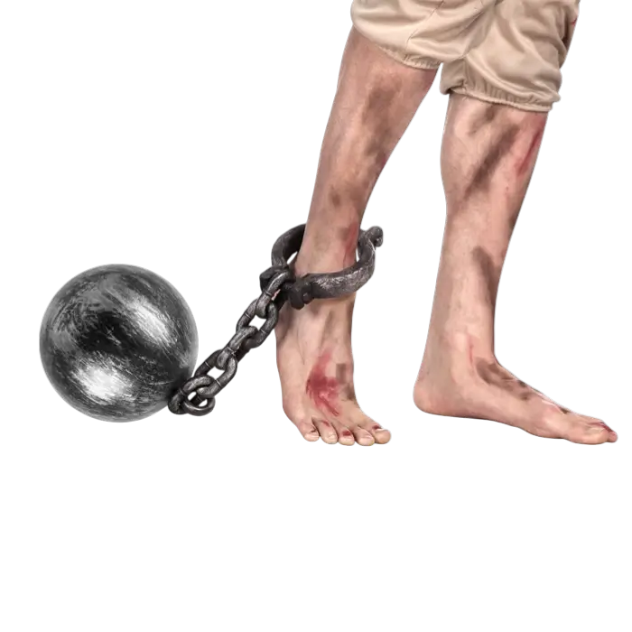 Kugel und Kette gefangen 53cm