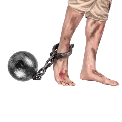 Kugel und Kette gefangen 53cm