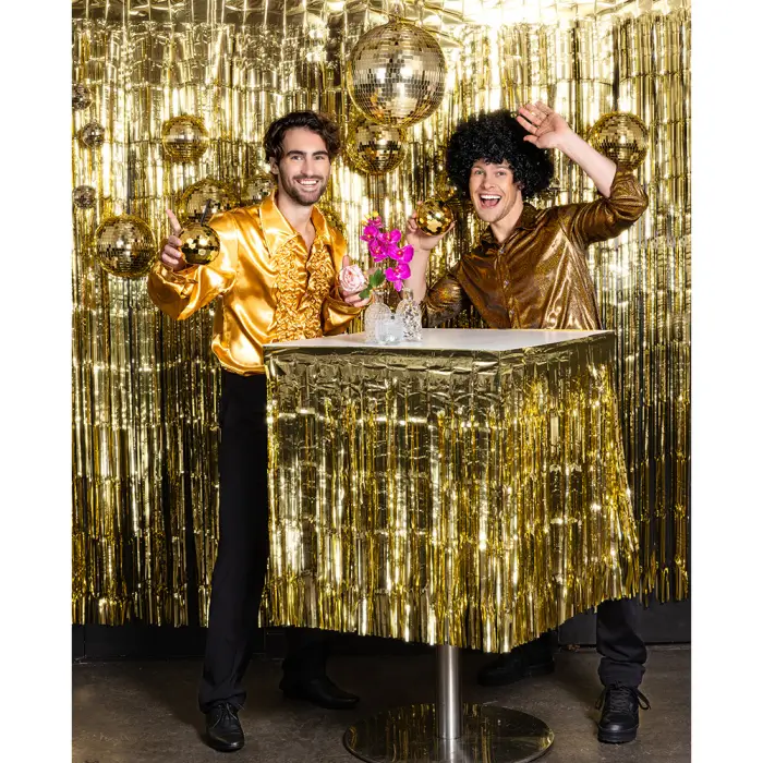 Becher Discokugel mit Strohhalm gold 600ml