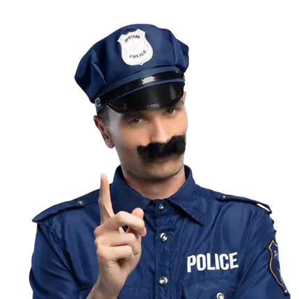 Schnurrbart Polizei