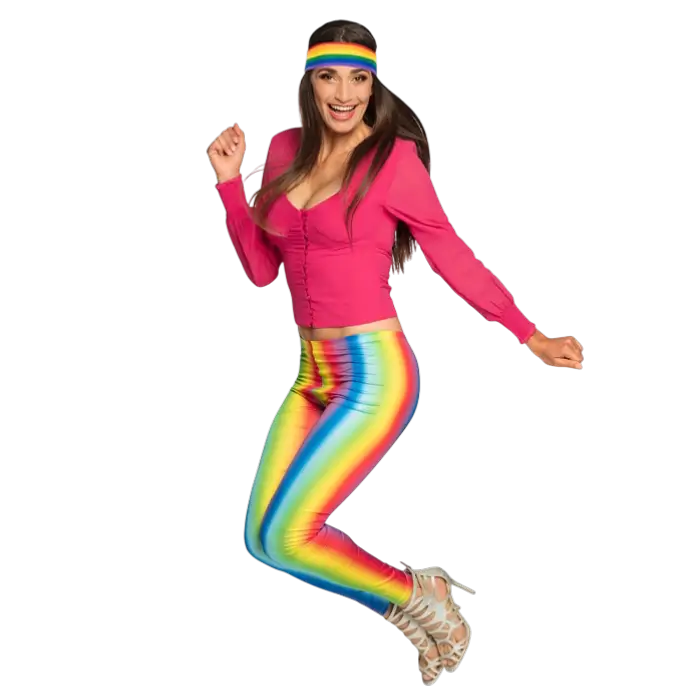 Regenbogen Leggings (M)