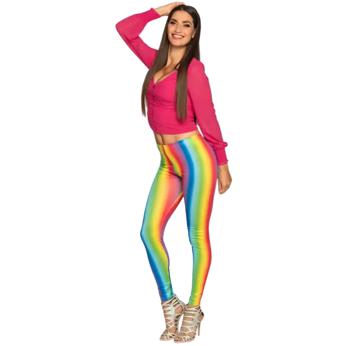 Regenbogen Leggings (M)