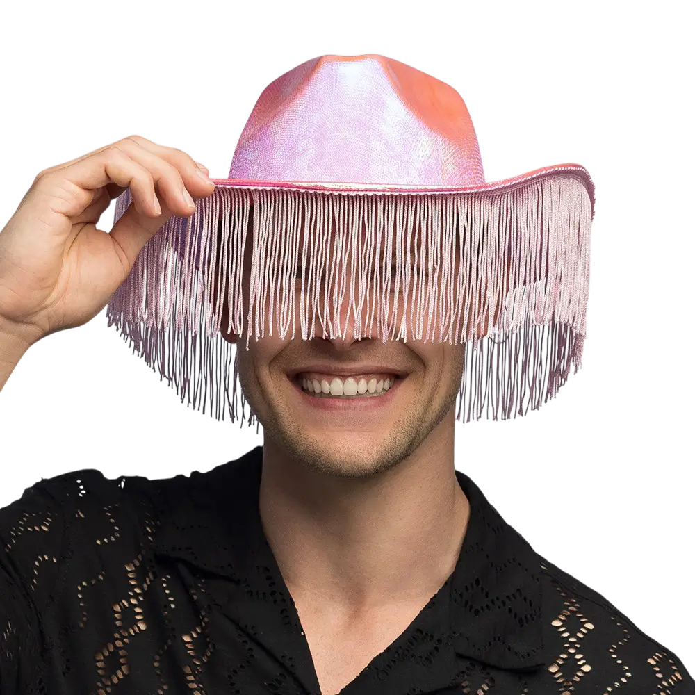 Cowboyhut mit Fransen für Kostüm „Fabulous“ – Rosa