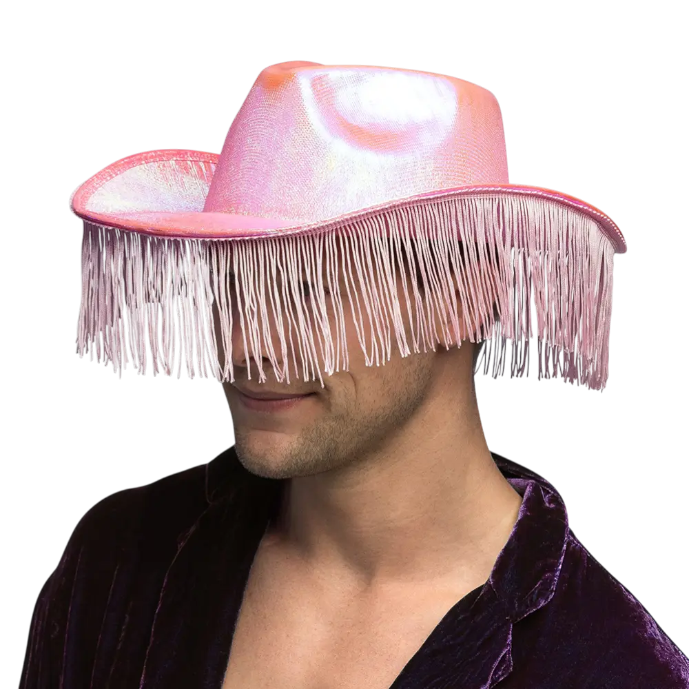 Cowboyhut mit Fransen für Kostüm „Fabulous“ – Rosa
