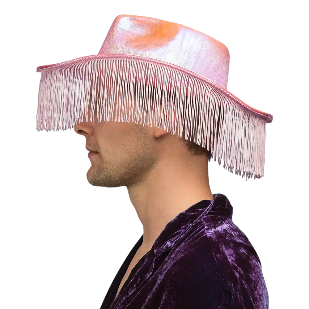 Cowboyhut mit Fransen für Kostüm „Fabulous“ – Rosa