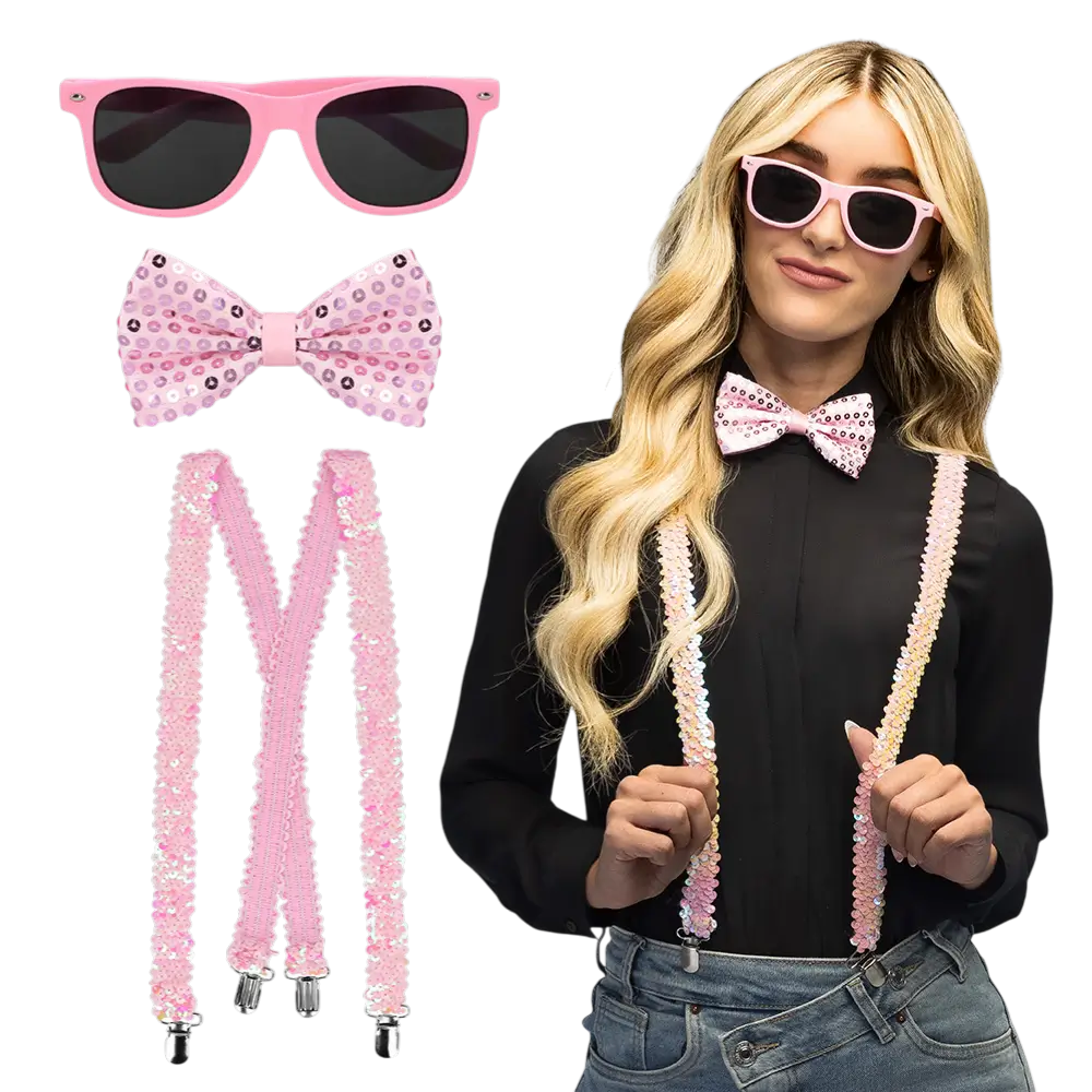 Set Pailletten hellrosa