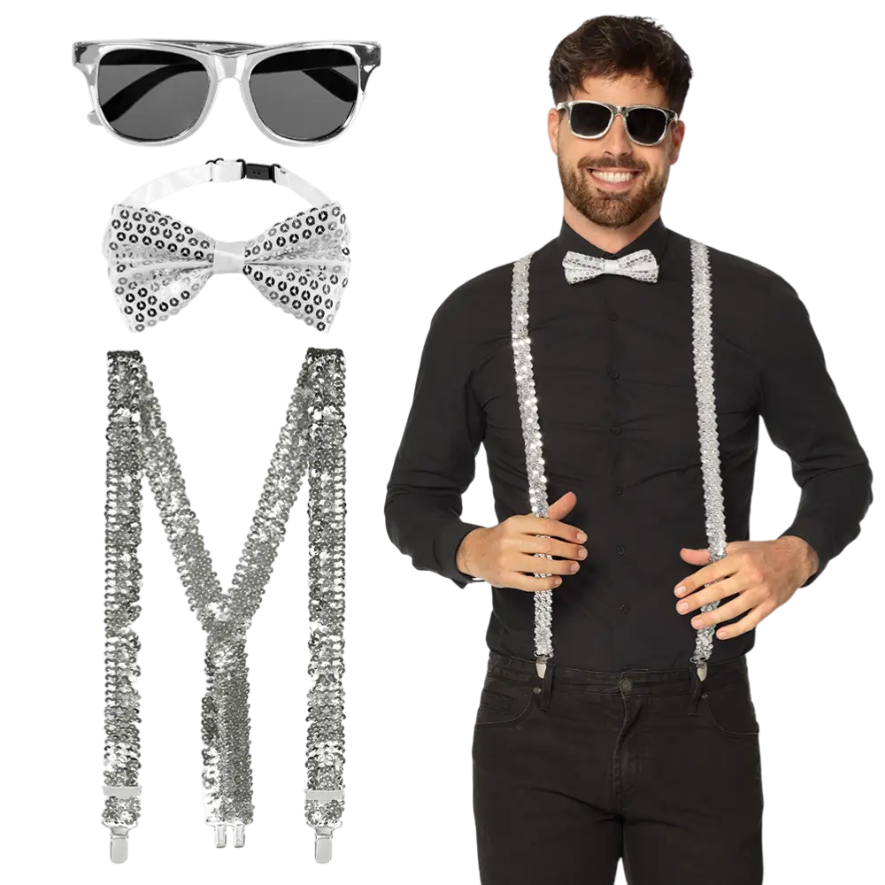 Set Silberne Pailletten