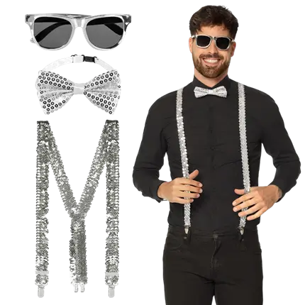 Set Silberne Pailletten