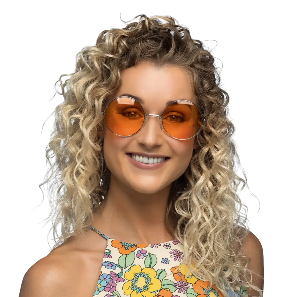 Partybrille Hippie XL orange