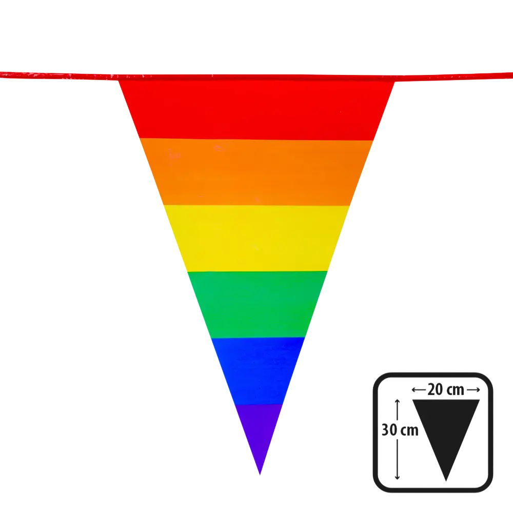PE-Wimpelgirlande Regenbogen