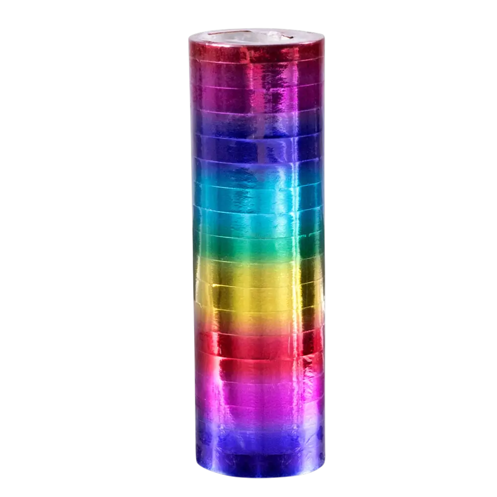 Set 2 Papierschlangenrollen Metallic rainbow 4 m