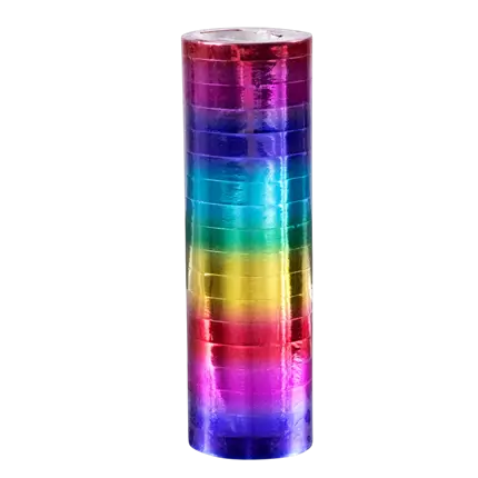 Set 2 Papierschlangenrollen Metallic rainbow 4 m
