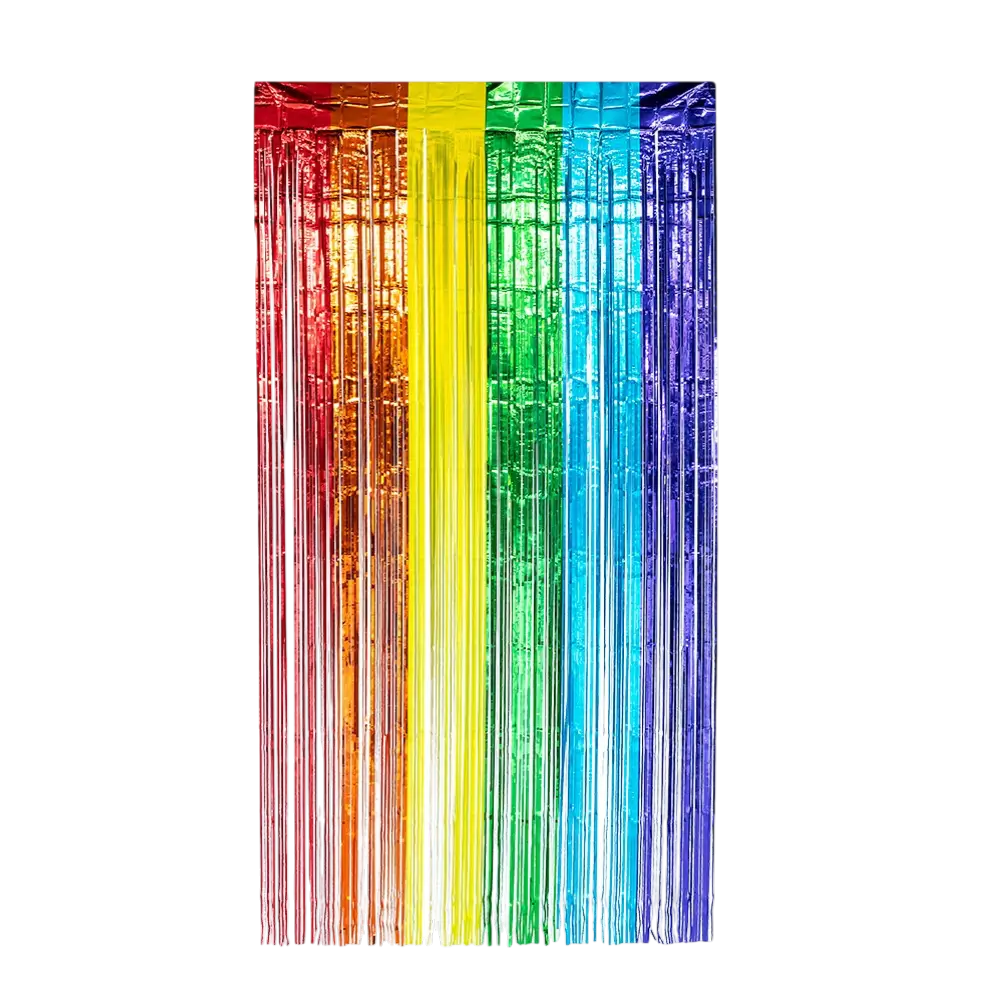 Aluminium Vorhang Metallic Regenbogen 200x100cm