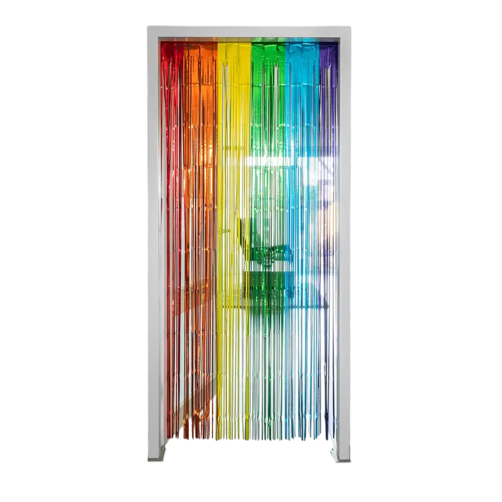 Aluminium Vorhang Metallic Regenbogen 200x100cm