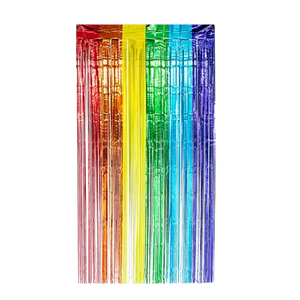 Aluminium Vorhang Metallic Regenbogen 200x100cm
