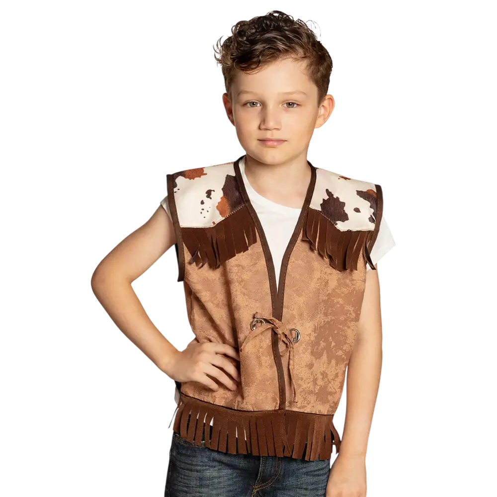 Kinder Weste Western camel (7-9 Jahre)