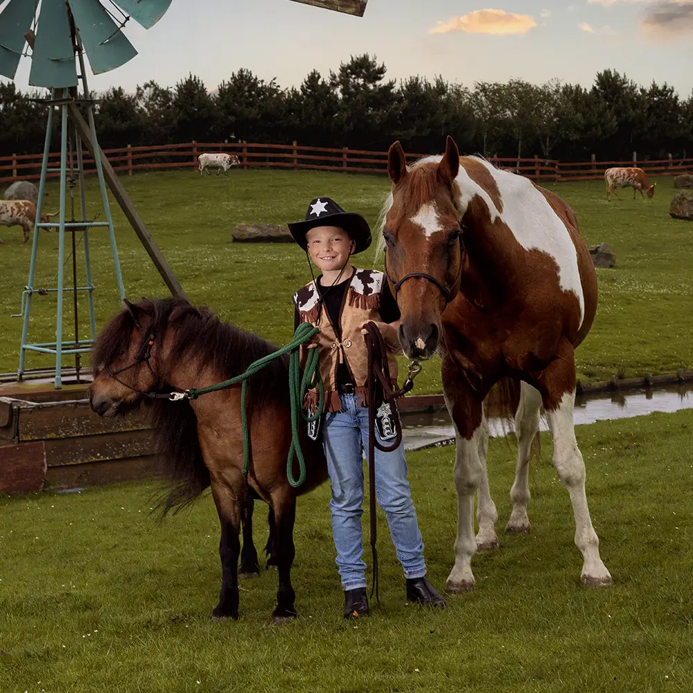 Kinder Weste Western camel (7-9 Jahre)