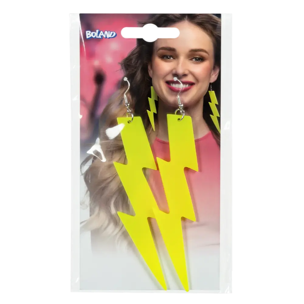 Paar Ohrhänger Flash neongelb