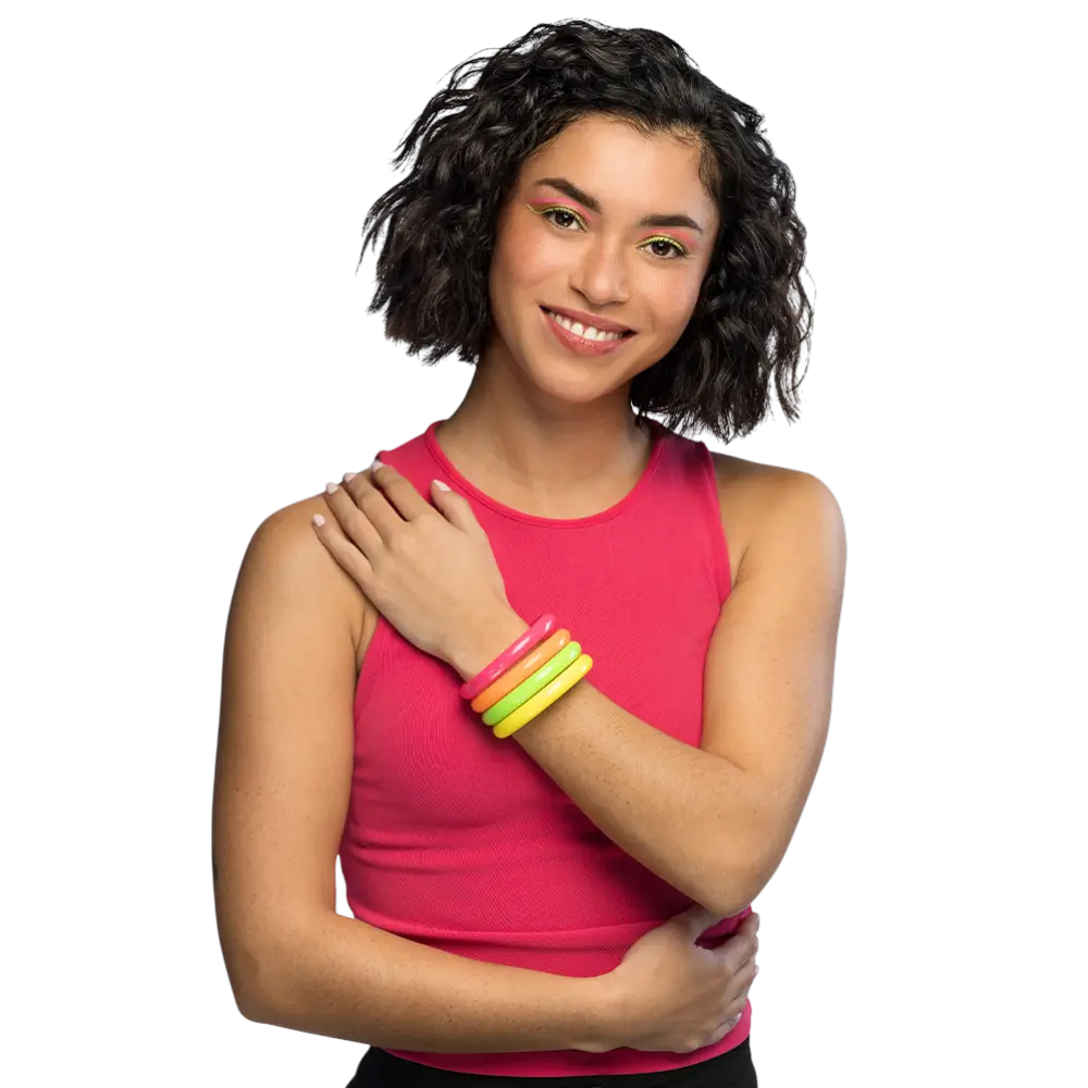 Set mit 4 Rave-Armbändern