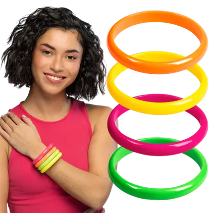 Set mit 4 Rave-Armbändern