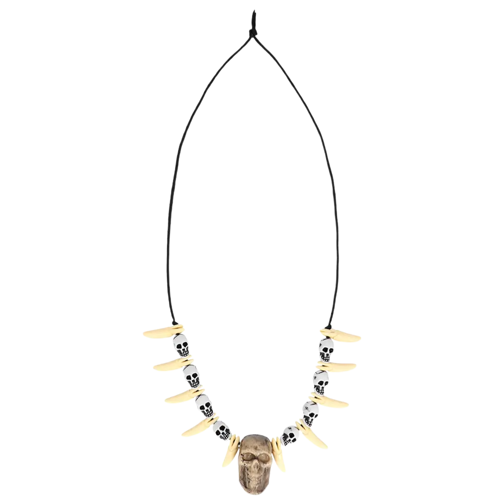 Halskette Totenkopfzahn
