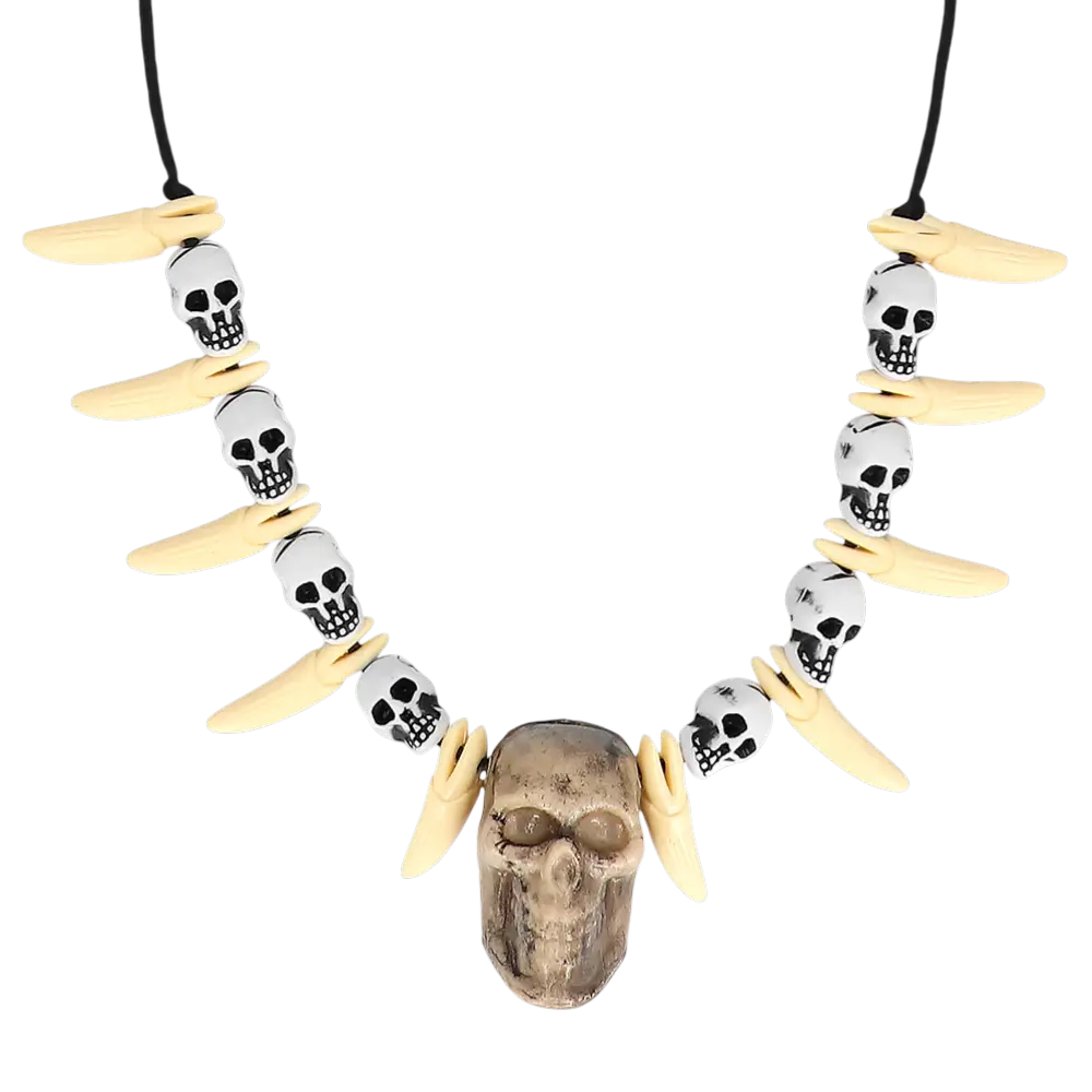 Halskette Totenkopfzahn