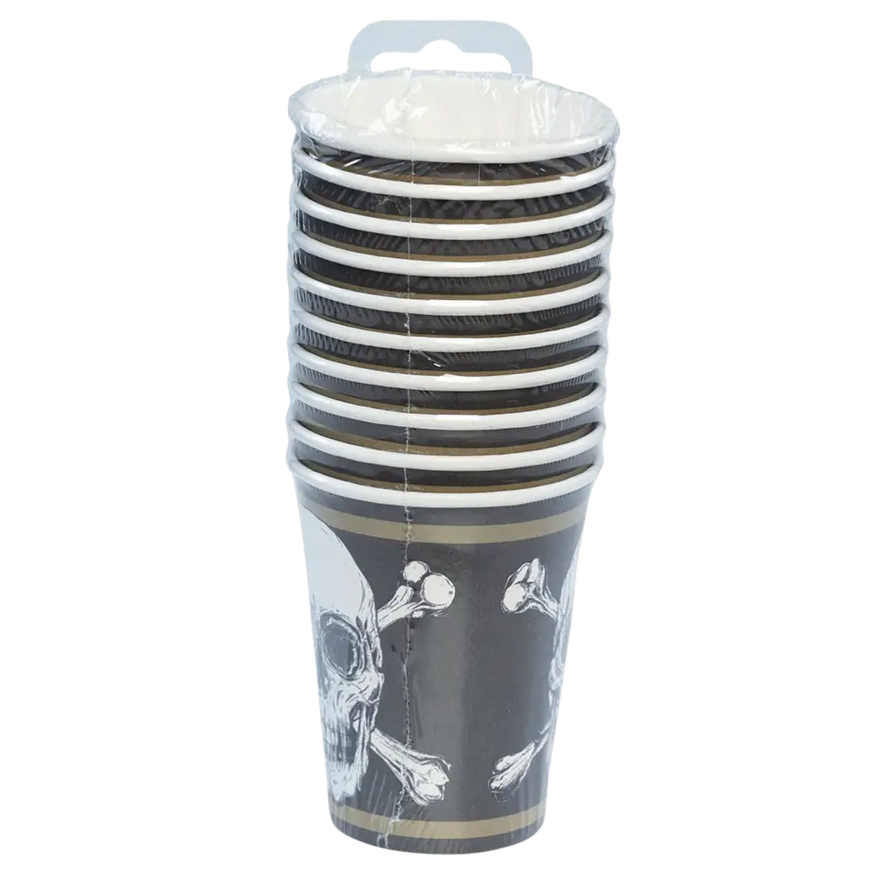 Set aus 10 Papierbechern Piraten