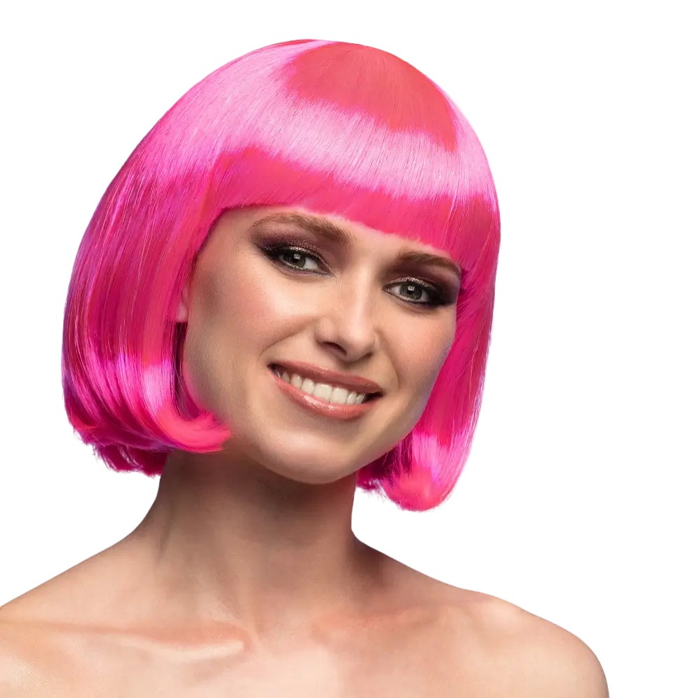 Perücke Cabaret Neonpink