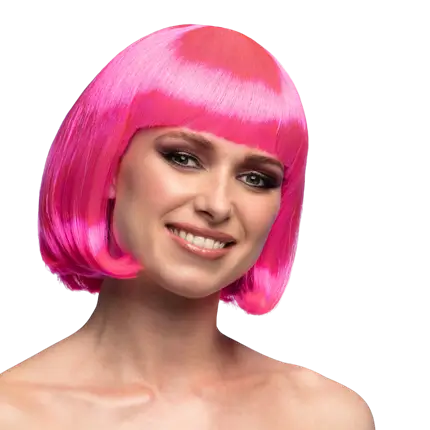 Perücke Cabaret Neonpink