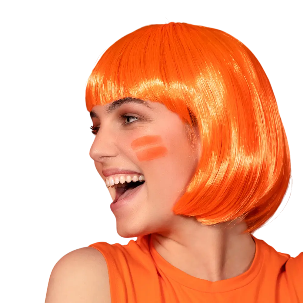 Perücke Cabaret Neonorange
