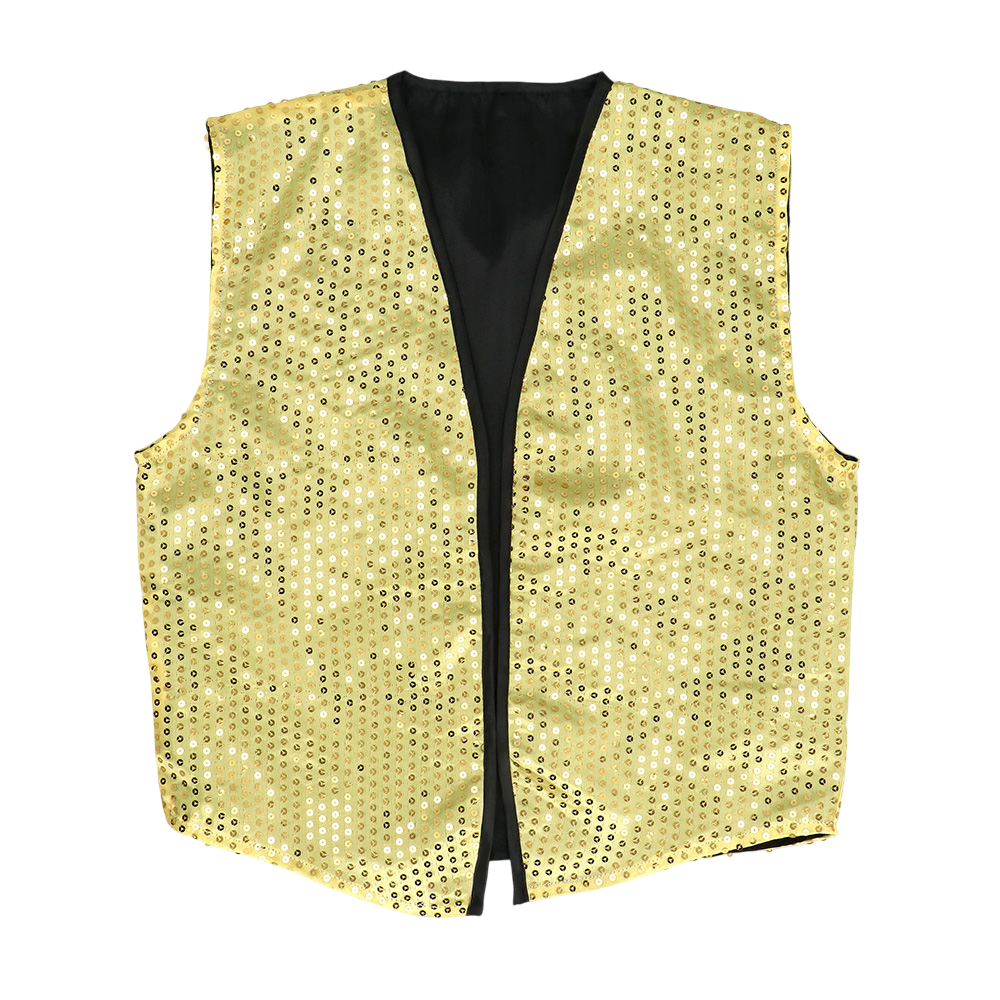 Paillettenweste und Fliege „Spangles“ – Größe M/L – Gold