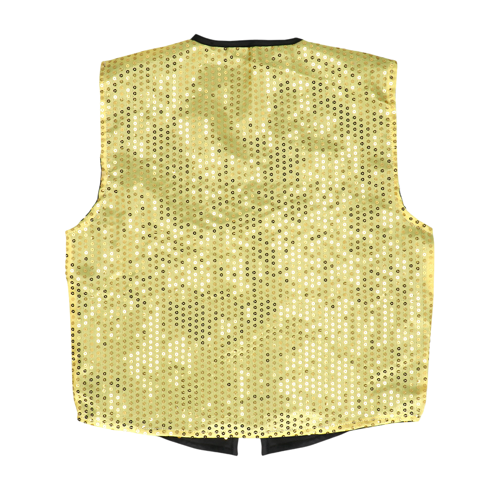 Paillettenweste und Fliege „Spangles“ – Größe M/L – Gold
