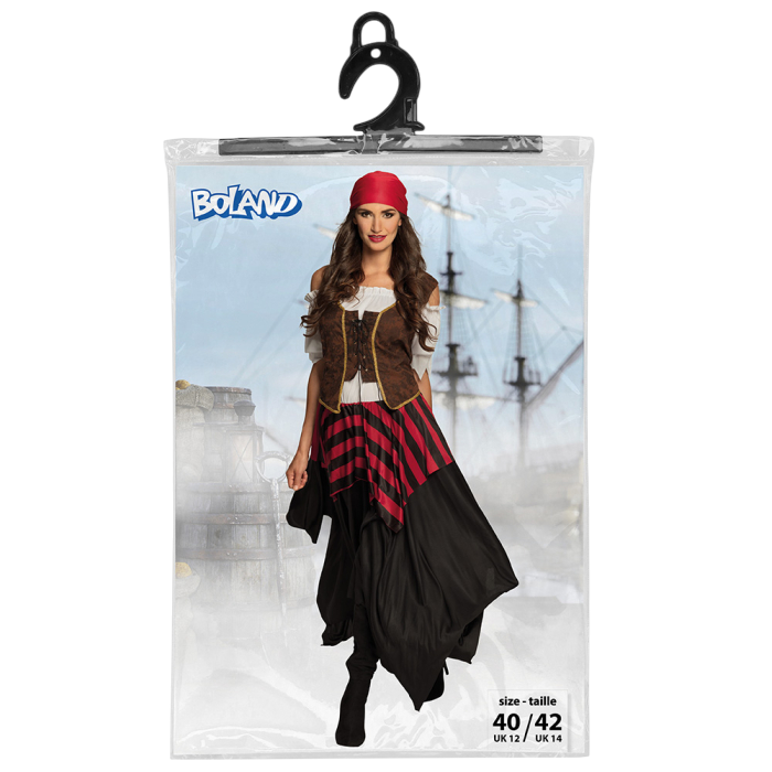 Piratenkostüm Frau "Tornado" - Korsettkleid im Piratenstil - Größe 40/42