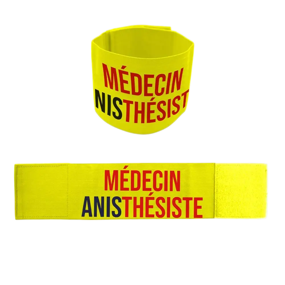 Aperitif-Armbinde "Anisthesist Doctor" Gelb - Humorvolle Abendunterhaltung