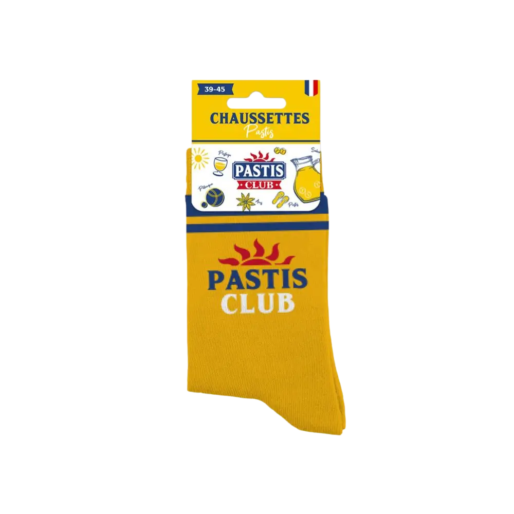 Socken "Pastis Club" - Fun Geschenk für Aperitif-Liebhaber