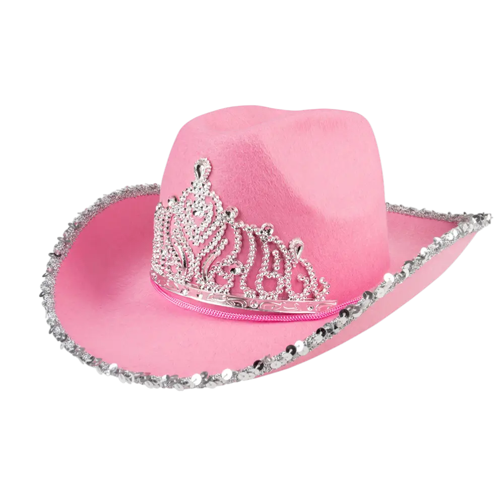 Cowboyhut mit Fransen für Kostüm "Glimmer" - Rosa